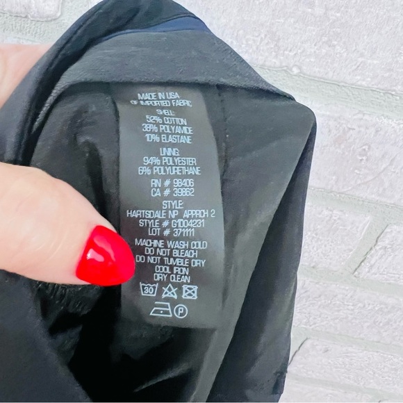 Theory Hartsdale Straight Leg Black Dress Trousers Size 12 - Picture 10 of 11